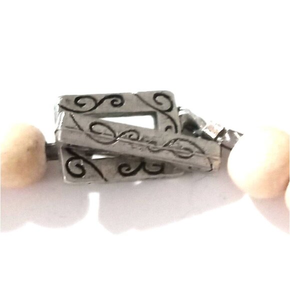 Whimsy Boho Handcrafted Glass Bead Choker Necklace Marbled Venetian Style 15" - Picture 5 of 5